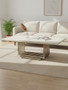 Moda White Faux Marble Coffee Table With Silver Finish Frame