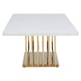 Moda Ivory White Marble Coffee Table