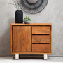 Simla Acacia Wood 1 Door and 3 Drawers Sideboard