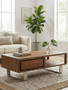 Simla Acacia Wood Coffee Table with Drawer