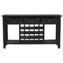 Fusion Wine Bottle Storage Console Table