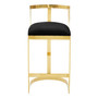 Azalea Black Velvet Bar Stool