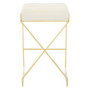 Azalea Ivory and Gold Finish Bar Stool