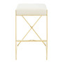 Azalea Ivory and Gold Finish Bar Stool