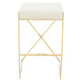 Azalea Ivory and Gold Finish Bar Stool