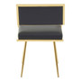 Azalea Black Leather Effect Dining Chair