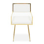 Azalea Ivory Leather Effect Dining Chair