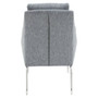 Azalea Grey Fabric Chair and Footstool
