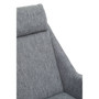 Azalea Grey Fabric Chair and Footstool