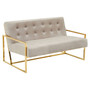 Azalea Two Seat Mink Velvet Sofa
