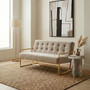 Azalea Two Seat Mink Velvet Sofa