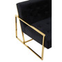 Azalea Two Seat Black Velvet Sofa