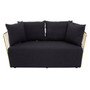 Azalea Two Seat Black Fabric Sofa