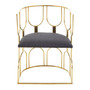 Azalea Black and Gold Finish Chair