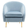 Yasmeen Aqua Blue Velvet Armchair