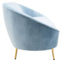 Yasmeen 3 Seat Aqua Blue Velvet Sofa