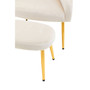 Yasmeen Dark Beige Chair and Footstool