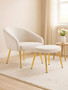Yasmeen Beige Chair And Footstool
