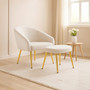 Yasmeen Beige Chair And Footstool