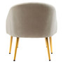 Yasmeen Mink Velvet Chair and Footstool