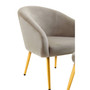 Yasmeen Mink Velvet Chair and Footstool