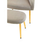 Yasmeen Mink Velvet Chair and Footstool