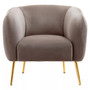 Yasmeen Dark Beige Velvet Armchair