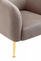 Yasmeen Dark Beige Velvet Armchair