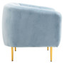 Yasmeen Blue Velvet Armchair