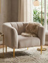 Yasmeen Silver Grey Velvet Armchair