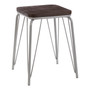 District Grey Metal / Elm Small Wood Stool