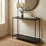 Templar Black Marble Console Table