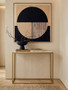 Templar Gold Finish Console Table