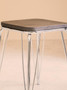 District Chrome Metal And Elm Small Wood Stool