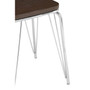 District Chrome Metal / Elm Small Wood Stool