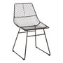 District Small Black Metal Wire Chair