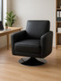 Wester Grey Leather Effect Chair