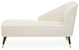 Yvette Cream Velvet Chaise Longue