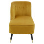 Yvette Mustard Velvet Chaise Lounge