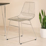 District Chrome Metal Wire Tapered Legs Chair