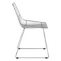 District Chrome Metal Tapered Wire Chair
