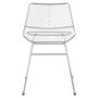 District Chrome Metal Tapered Wire Chair