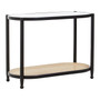 Cebu Rattan and Glass 2 Tier Console Table