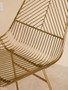 District Small Gold Finish Metal Wire Chair