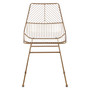 District Small Gold Finish Metal Wire Chair