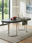 Genoa Grey Gloss Finish Oval Dining Table