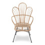 Java Natural Rattan Scalloped Back Chair
