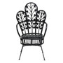 Java Black Rattan Scalloped Back Chair