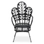 Java Black Rattan Scalloped Back Chair