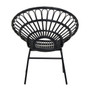 Java Black Rattan Flared Back Chair
